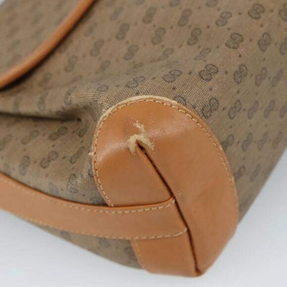 GUCCI Micro GG Supreme Shoulder Bag Pvc Beige Gold - Picture 16 of 16